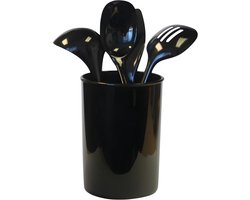 5-delige zwart keukengereedschap set - melamine, vaatwasmachinebestendig, hittebestendig tot 250°F