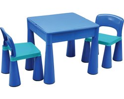 5-in-1 multifunctionele activiteitentafel en 2 stoelen - Blauw (899B)