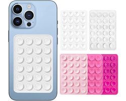5 kleuren siliconen telefoonhoesjie zuignap, zuignap houder met kleverige pad grip voor antislip douche spiegel en auto selfie