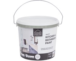 5 liter Home Vision badkamer- en keukenverf mat wit - verf