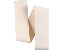 5 Meter KATOEN VISGRAATBAND/KEPERBAND, Breedte 50MM, Kleur ECRU