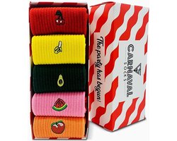 5 Paar Sokken met Cadeaudoos - Katoen - Socks - Vrolijke Sokken - Christmas Gift - Maat 37-44 - Kerstcadeau - Verjaardag Cadeau