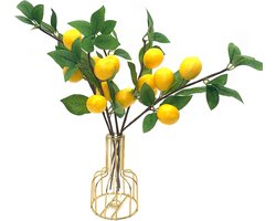 5 Pcs Kunstmatige Citroen Takken - Simulatie Fruit Decoratie - Thuis Tafel Decoratie - Bruiloft Kerst Decoratie - Feest Tuin Decoratie