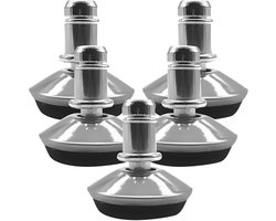 5 Pcs Office Chair Slides - RVS Vloerglijders voor Kantoorstoelen - 11mm x 20mm - Draaistoel Poten - Parket Tegels voor Kantoorstoelen - Sofa - Stoel