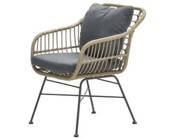 5-persoons ronde tuinset - Edison tafel - 5 Margriet stoelen - Garden Impressions