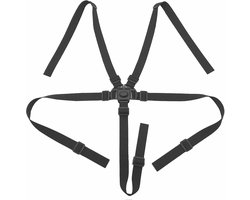 5-point safety belt - verstelbare veiligheidsriem - hoge stoel - kinderstoel - zwart - kruisriem - kinderwagen