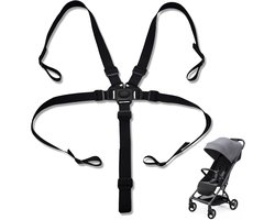 5 Point Seat Belt - Verstelbare Hoge Stoel - Veiligheidsriem voor Stokke Tripp Trapp en Kinderstoel (Zwart)
