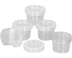 5 STKS Camping Box Voedselveilige PET Draagbare Heldere Kruidenhouders Dispenser voor Buiten Picknick en BBQ 40ml (Wit)