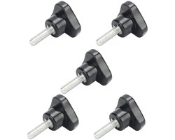 5 Stks Driehoek Knop Bolt Draaibank Handgreep Twist Knop Moer Schroef Driehoek Vergrendeling Slingerknop Bout Hardware(M6*32 * 20)