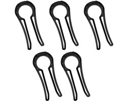 5 Stuks - Gasfornuis Knopsloten - Gasfornuisknopsloten - Babybestendig Kachelslot - Zwart - 8,5*3,7 cm - Kunststof - Veilige ovenknopafdekkingen - Fornuisknopsloten - Keukengereedschap - Kindersloten