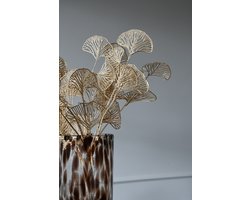 5 stuks Ginko kunstbladeren goud - droogbloemen - tafeldecoratie - woonkamerdecoratie - decoratie woonaccessoires - kunstplanten