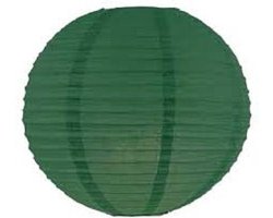 5 stuks lampion donker groen 35 cm