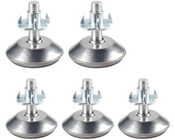 5 stuks - Metalen meubelpoten - Ronde meubelpoot beschermers - Meubelbeschermer - Meubeltafelpoten - Tafelonderdeel - Vloer Beschermen - Silver