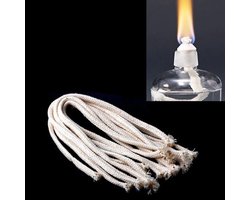 5 Stuks - Olielamp Lont - Lont - Brander - Aansteeklont - Touw - Katoen - 43cm - Diameter 5mm