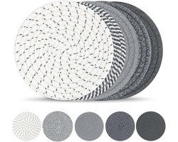 5 stuks - Placemats - tafelmatten - pannenonderzetter - 18 cm - Hittebestendige onderlegger - pannenonderzetter hittebestendig - Tafelaccessoires - pannen onderzetters - Waterafstotende - Geschikt voor tafel, keuken, kantoor, eetkamer