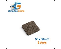 5 STUKS PREMIUM ZELFKLEVENDE XL VILTJES BRUIN 50 x 50 mm VIERKANT – Groot Plakvilt – Meubelvilt voor Bank, Kast & Tafelpoot – Anti-Kras Vloerbescherming – Vloerglijders voor Meubels – Beschermt Parket, Laminaat, PVC & Tegels – Extra Sterke Hechting
