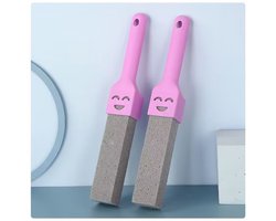 5 stuks-Puimsteen toiletpotreiniger met handvat krachtige reiniging voor het verwijderen van kalkaanslag en hardwaterringen geschikt voor zwembaden toiletten gootstenen barbecues en badkuipen paars