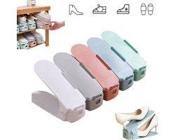 5 stuks - Schoenenorganizer - Eendelige opvouwbare schoenenrek - Schoenenorganizer - Verstelbare Schoenen Organizers - voor schoenenkasten, kledingkasten, kasten