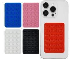 5 Stuks Siliconen Zuignap Telefoonhouder, Dubbelzijdige Multifunctionele Kleverige Houder voor Achterkant Telefoon, Douche, Spiegel, Auto en Selfies
