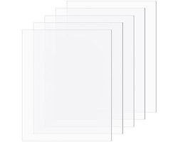5 stuks transparante acrylplaten (25 x 20 cm), 0,5 mm dik - ideaal voor fotolijsten, huisdecoratie, knutselen en projecttentoonstelling