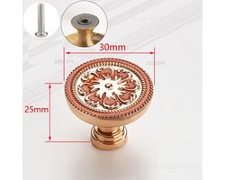 5 Stuks Vintage Meubelknop - Bruin Goud - 3*2.5 cm - Meubel Handgreep - Knop voor Kledingkast, Deur, Lade, Keukenkast