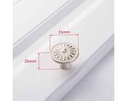 5 Stuks Vintage Meubelknop - Ivoor Wit - 3.5*2.5 cm - Meubel Handgreep - Knop voor Kledingkast, Deur, Lade, Keukenkast – Set van 5 vintage meubelknoppen – Ivoor wit – 3.5*2.5 cm – Voor kledingkast, deur, lade en keukenkast