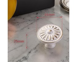 5 Stuks Vintage Meubelknop - Wit Goud - 3*2.5 cm - Meubel Handgreep - Knop voor Kledingkast, Deur, Lade, Keukenkast