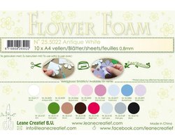 5 vel Flower Foam sheets A4 0.8mm. Antique white (25.5022)