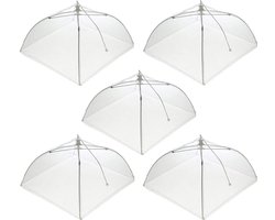 5 Vliegenkappen (30x30 cm) in kleur - Opvouwbare Voedselkapjes, Vliegenafdekkapjes/Insectenkapjes voor Barbecues, Picknicks & Binnenshuis - Bescherming tegen Vliegen & Wespen