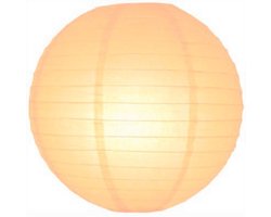 5 x Brandvertragende lampion perzik 25 cm - brandwerend
