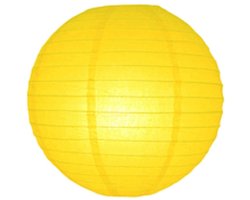 5 x Lampion geel 25 cm