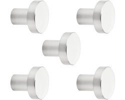 5 x Meubelknop EK03 Ø 15 mm Roestvrij staal geborsteld Roestvrij stalen knop van SOTECH