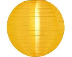 5 x Nylon lampion geel 25 cm - onverlicht - weerbestendig