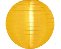 5 x Nylon lampion geel 45 cm - onverlicht - weerbestendig