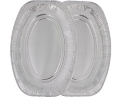 50 Aluminium serveerschalen 35x24 cm (2 stuks per set)