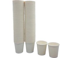 50 Kartonnen bekers - Wit - 200 ML