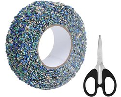 50 mm x 5 m Rubber Friction Tape, Niet-slip Plakband voor Trappen, Douchecabines en Vochtige Ruimtes (Blauw)