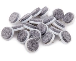 50 ronde, verdikte meubelvilten pads, antislip pads om vast te spijkeren, beschermers voor hardhouten vloeren, geschikt voor stoelen, tafels, bureaus, kasten, poten van banken, antislip pads, diameter 28 mm/1,1 inch (wit).