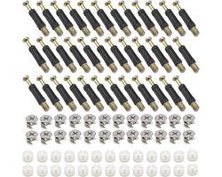 50 Sets Meubelverbindingen Schroef Hardware Set met Cam Slotmoer