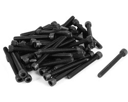 50 Stks 12.9 Legering Hex Sleutel Socket Hoofd Cap Schroeven Bouten UNC 6#-32x1-1/4"