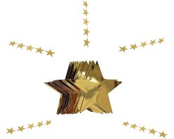 50 STKS Glitter Ster Papier Uitsparingen - Gouden Decoraties - Dubbelzijdig Sterren Decoratie - Uitsparingen Papier Muur Decor voor Prikbord Klaslokaal Bruiloft - Goud Decoratie