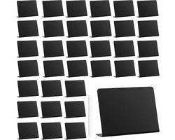 50 stuks 10 x 7,6 cm krijtborden - kleine set - borden om te beschrijven - mini-krijtbordstandaard voor buffet - prijskaartjes - tafelstandaarden - beletteringborden - decoratie accessoires