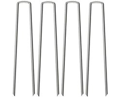 50 stuks 12 inch tuinpalen, zwaar belastbare tuin landschap nietjes palen pinnen gegalvaniseerd landschap stof nietjes graszode grond nietje voor het verankeren van onkruidbarrièrestof