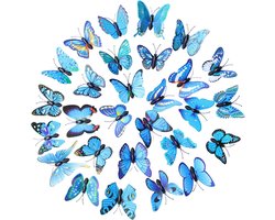 50 stuks blauwe vlinder decoratie veiligheidsspelden | PVC veiligheidsbroche voor gordijnen, eettafel en kantoor