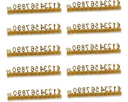 50 Stuks Digitale Prijskaartjes 3D Metalen Rekken Verstelbare EUR Prijs Kubus Kit voor Winkel Display, Sieraden en Horloge Presentatie, Prijsmarker Labels Goud