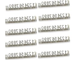 50 Stuks Digitale Prijskaartjes 3D Metalen Rekken Verstelbare Prijs Kubus Kit voor Winkel Display en Sieraden Etiketten in Zilver
