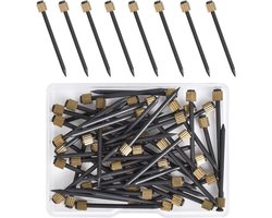 50 Stuks Foto Spijkers voor Muren, 35mm Messing Hoofd Haken voor Foto's, Sterke Bevestigingspinnen voor Wanddecoratie en Fotolijsten