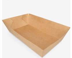 50 stuks Frietbakjes A14 150x85x43mm | Patat bakjes | Feest | Catering | Barbecue | Restaurant | Afhaal to go | Take Away snackbar - frietbak - friet - patat - bbq - buurtfeest - kinderfeest - kibbeling - sausvak - verjaardag - party - verpakking