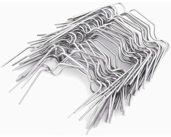 50 Stuks Glazuurclips voor Kassen, RVS Met Draadveer, Stevige Bevestigingsaccessoires voor Glazen Panelen in de Tuin