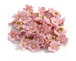 50 Stuks Kunstbloemen - Kersenbloesem - Mini Zijde Bloemen 2,5 cm - Voor DIY Decoratie en Bruiloft
